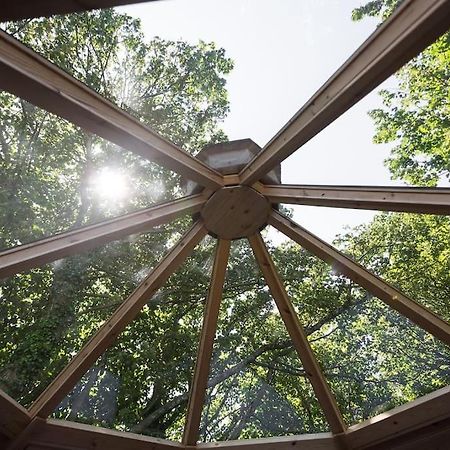 Romantic Treehouse With Hot Tub & Bbq Lodge Praze an Beeble Exterior foto
